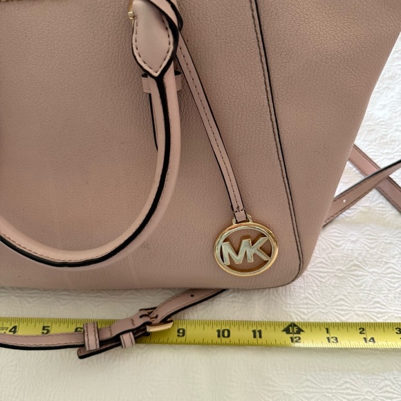 Michael Kors Ciara Large Saffiano Blush Satchel Bag - Picture 5 of 11